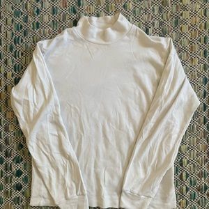 White mock neck